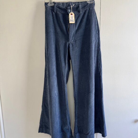 CP Shade Polly Wide-leg Wide-wale Corduroy Pants, Size XS, Color Chambrey Blue - Picture 1 of 7